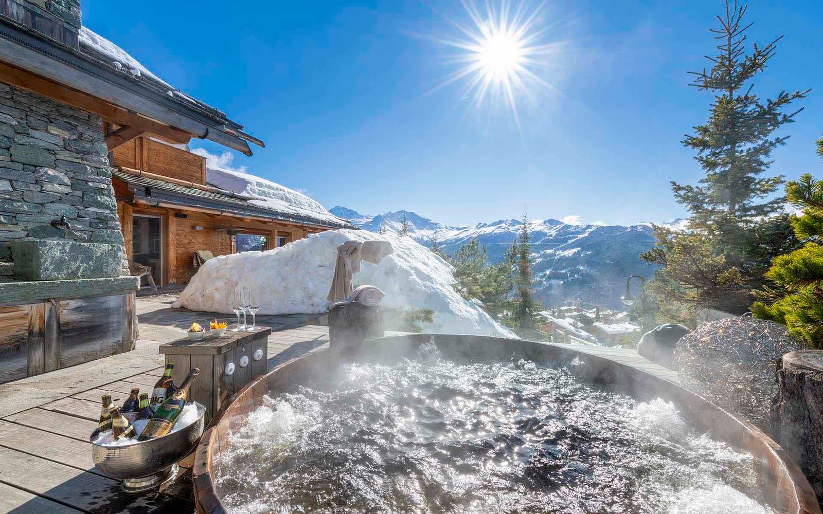 Curated visual reference: Gallery Detail: Verbier Luxury Chalets With Hot Tubs Jacuzzis Swiss Alps